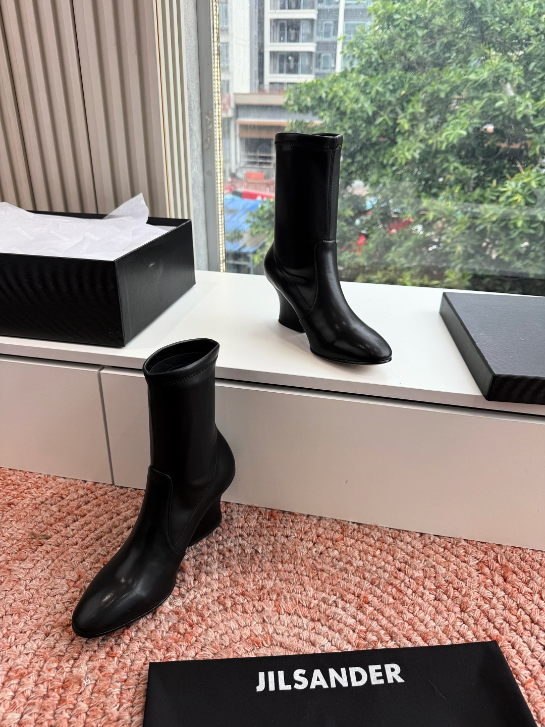 G028😃jil sander ✨2026秋冬新款极简风弹力靴，小仙女想要显腿长，想要线条好看，必选这款