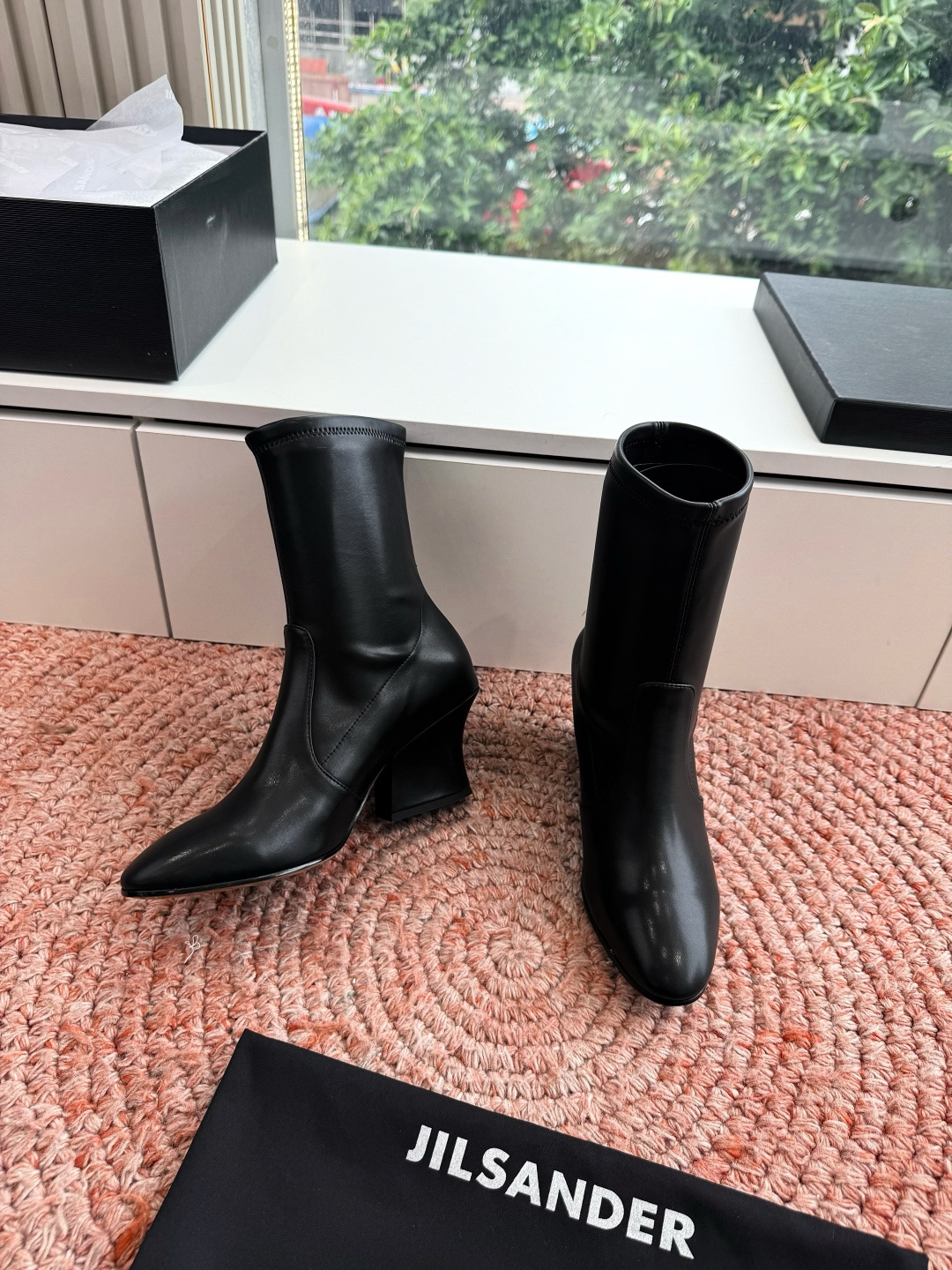 G028😃jil sander ✨2026秋冬新款极简风弹力靴，小仙女想要显腿长，想要线条好看，必选这款
