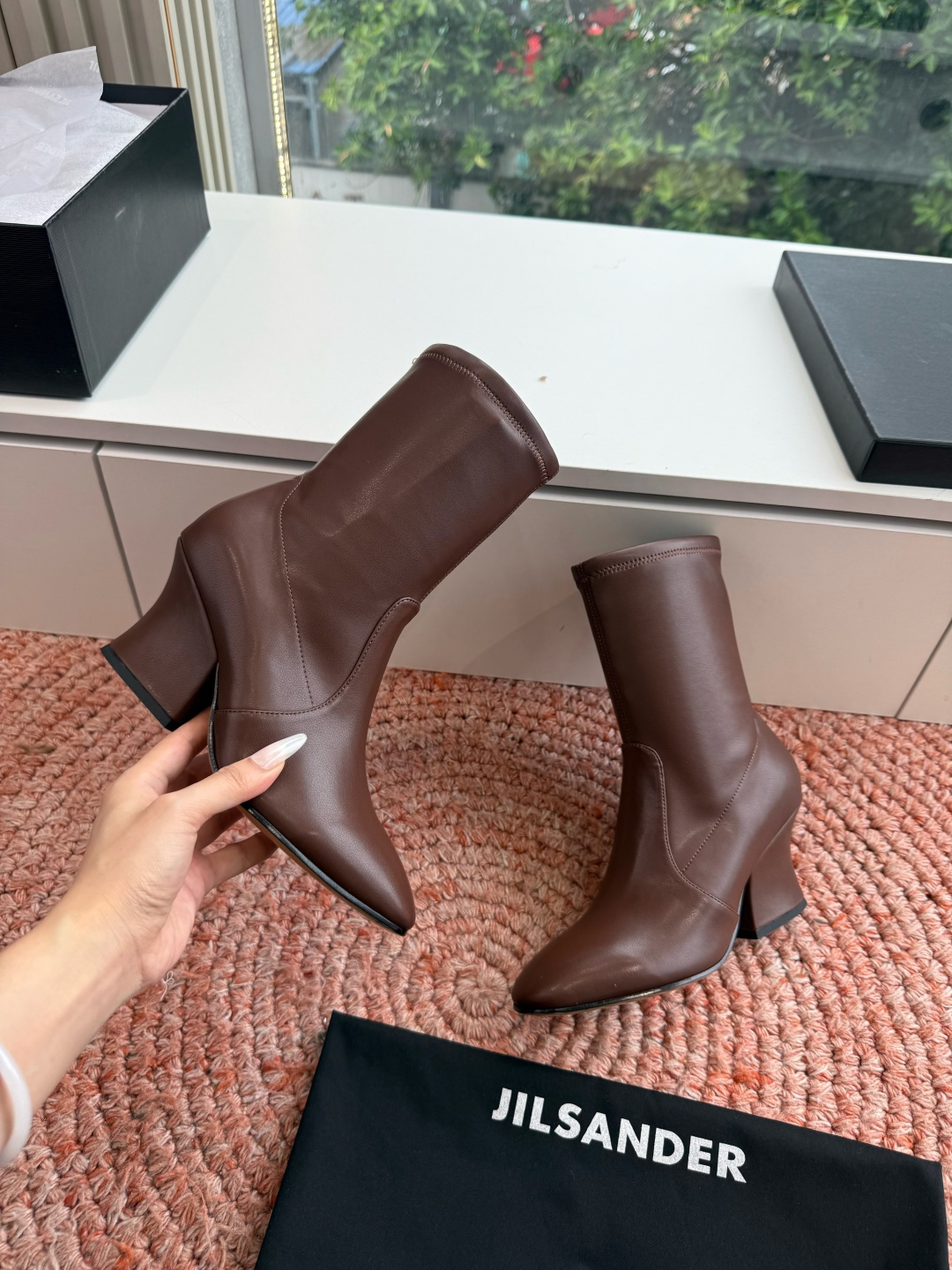 G028😃jil sander ✨2026秋冬新款极简风弹力靴，小仙女想要显腿长，想要线条好看，必选这款