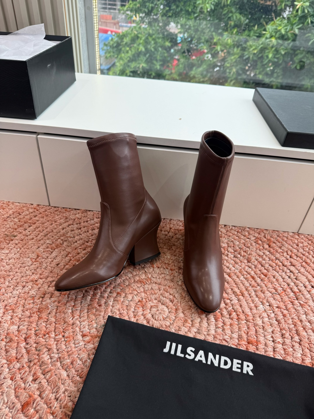 G028😃jil sander ✨2026秋冬新款极简风弹力靴，小仙女想要显腿长，想要线条好看，必选这款