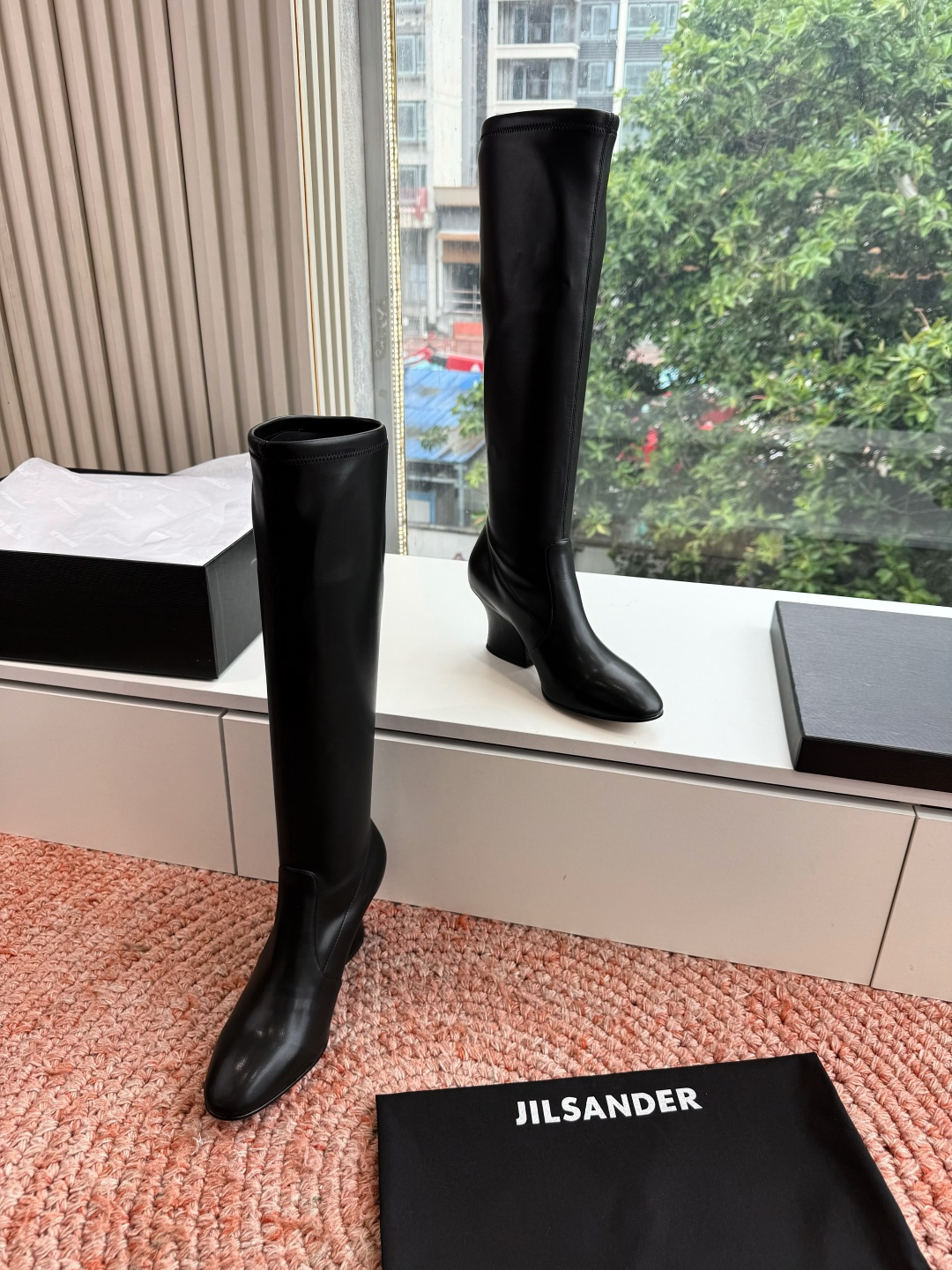G028😃jil sander ✨2026秋冬新款极简风弹力靴，小仙女想要显腿长，想要线条好看，必选这款