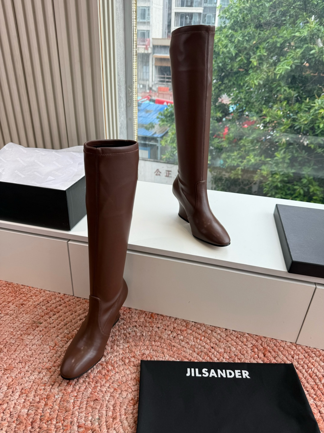G028😃jil sander ✨2026秋冬新款极简风弹力靴，小仙女想要显腿长，想要线条好看，必选这款