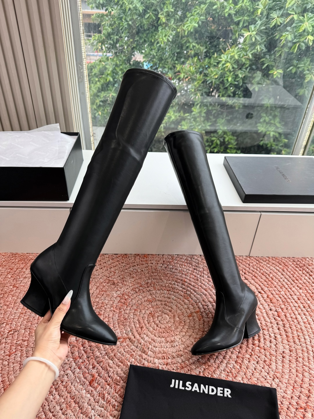 G028😃jil sander ✨2026秋冬新款极简风弹力靴，小仙女想要显腿长，想要线条好看，必选这款