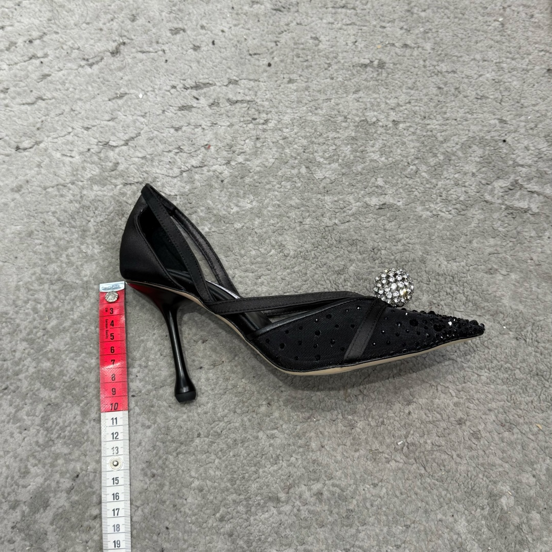 G277代购级Jimmychoo吉米周2026专柜限量款网纱单鞋凉鞋简约大气，后带工形 给人清爽大气的感