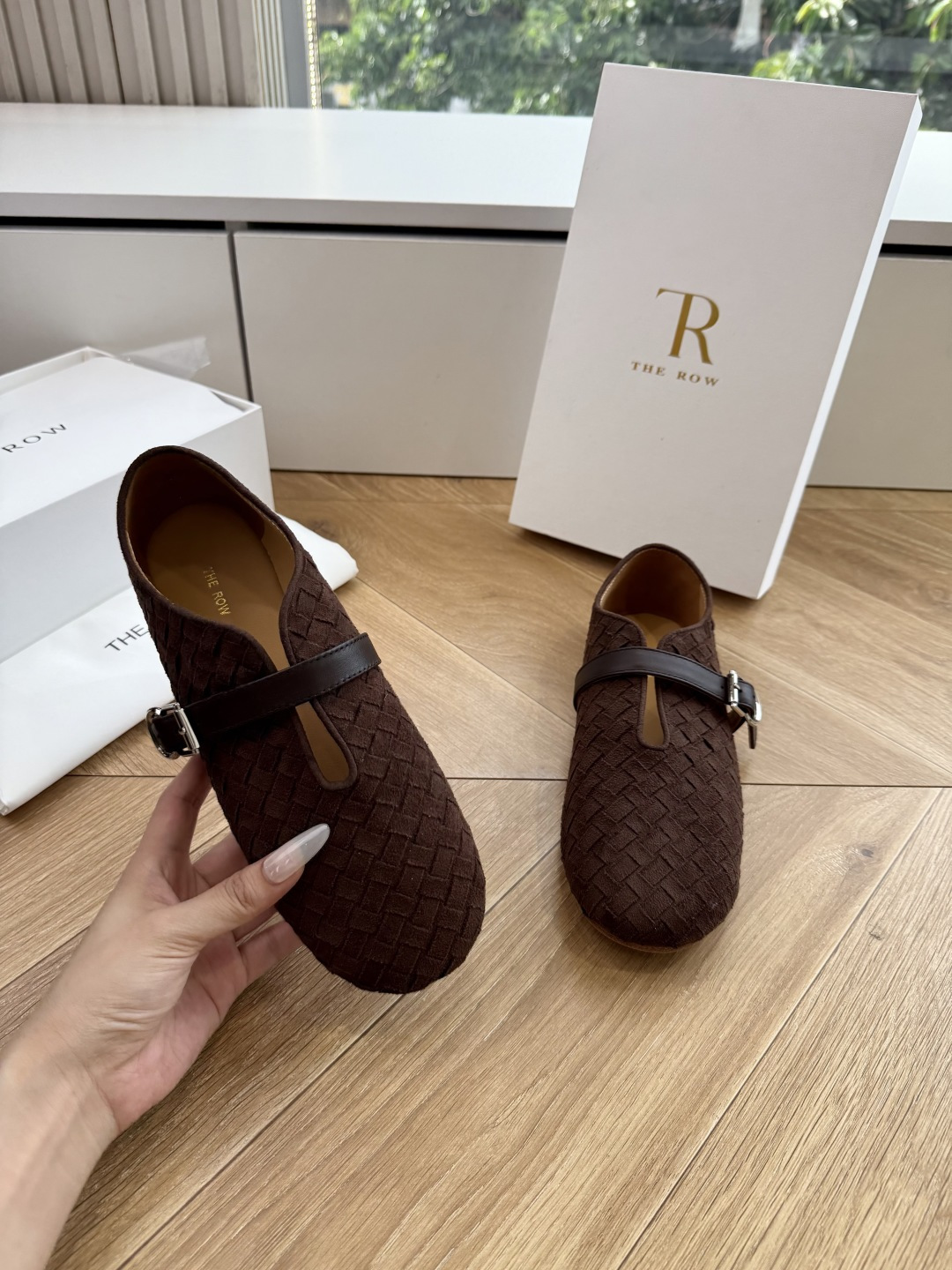 G679代购级别the roe慕乐编织单鞋一定要收了它 有一丢高级又简约的感觉其实除了好看以外它的舒适度