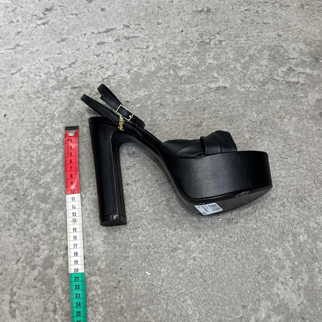 G288Saint Lauren*YSL圣罗兰2026新品YSL小logo高跟乐福鞋拖鞋标志性的小log