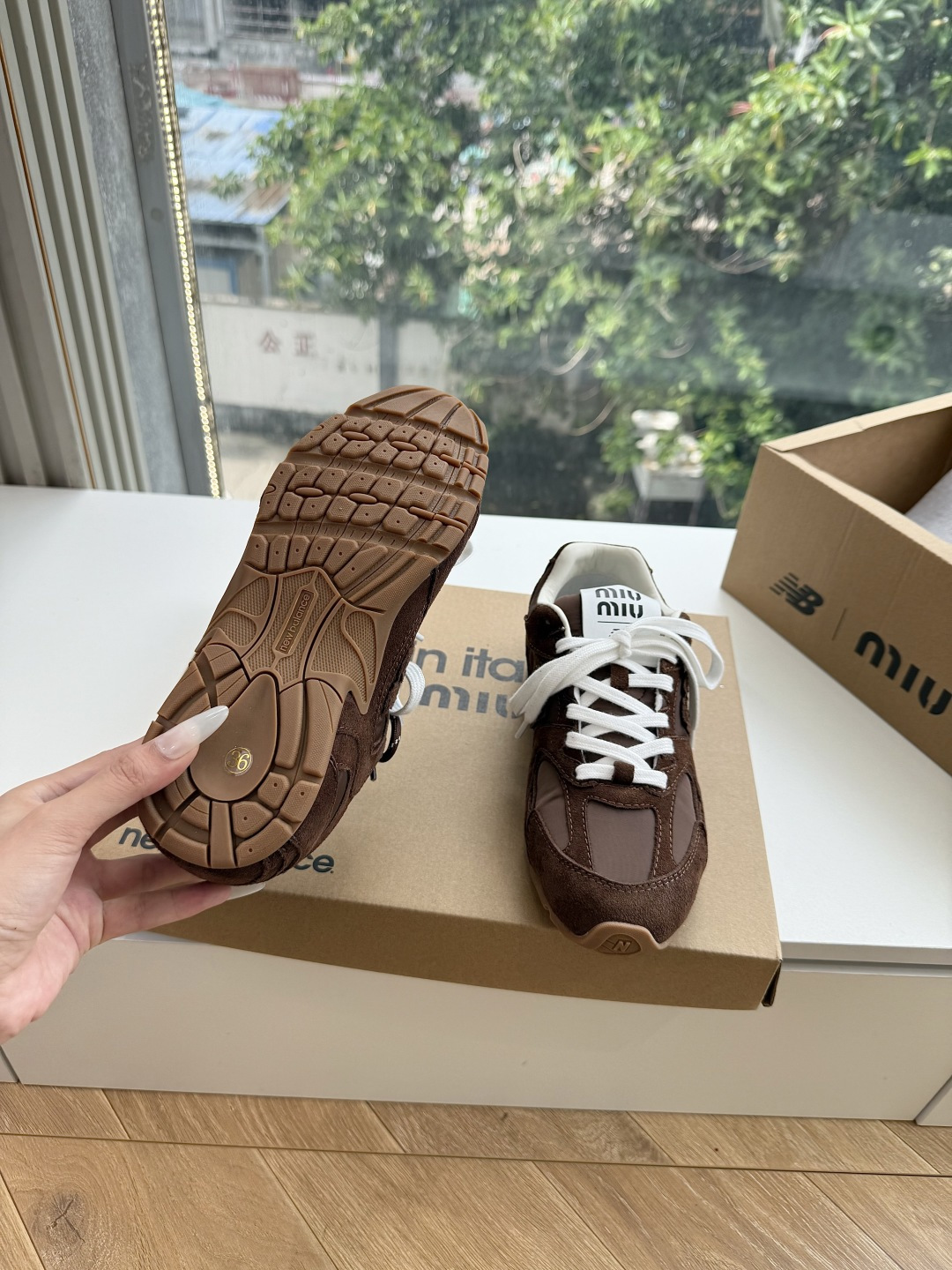 G261代购级别MiuMi*&N*•联名款新色上新 美拉德配色德训鞋运动鞋miumiu&nb530最新款