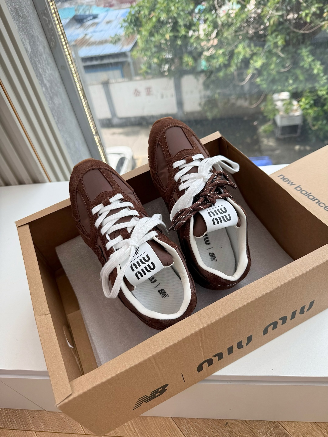 G261代购级别MiuMi*&N*•联名款新色上新 美拉德配色德训鞋运动鞋miumiu&nb530最新款
