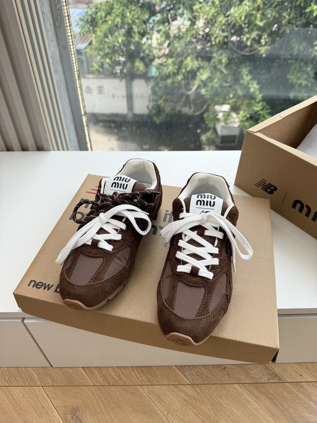 G261代购级别MiuMi*&N*•联名款新色上新 美拉德配色德训鞋运动鞋miumiu&nb530最新款