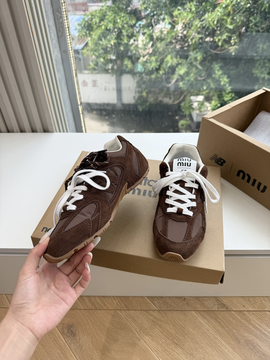 G261代购级别MiuMi*&N*•联名款新色上新 美拉德配色德训鞋运动鞋miumiu&nb530最新款