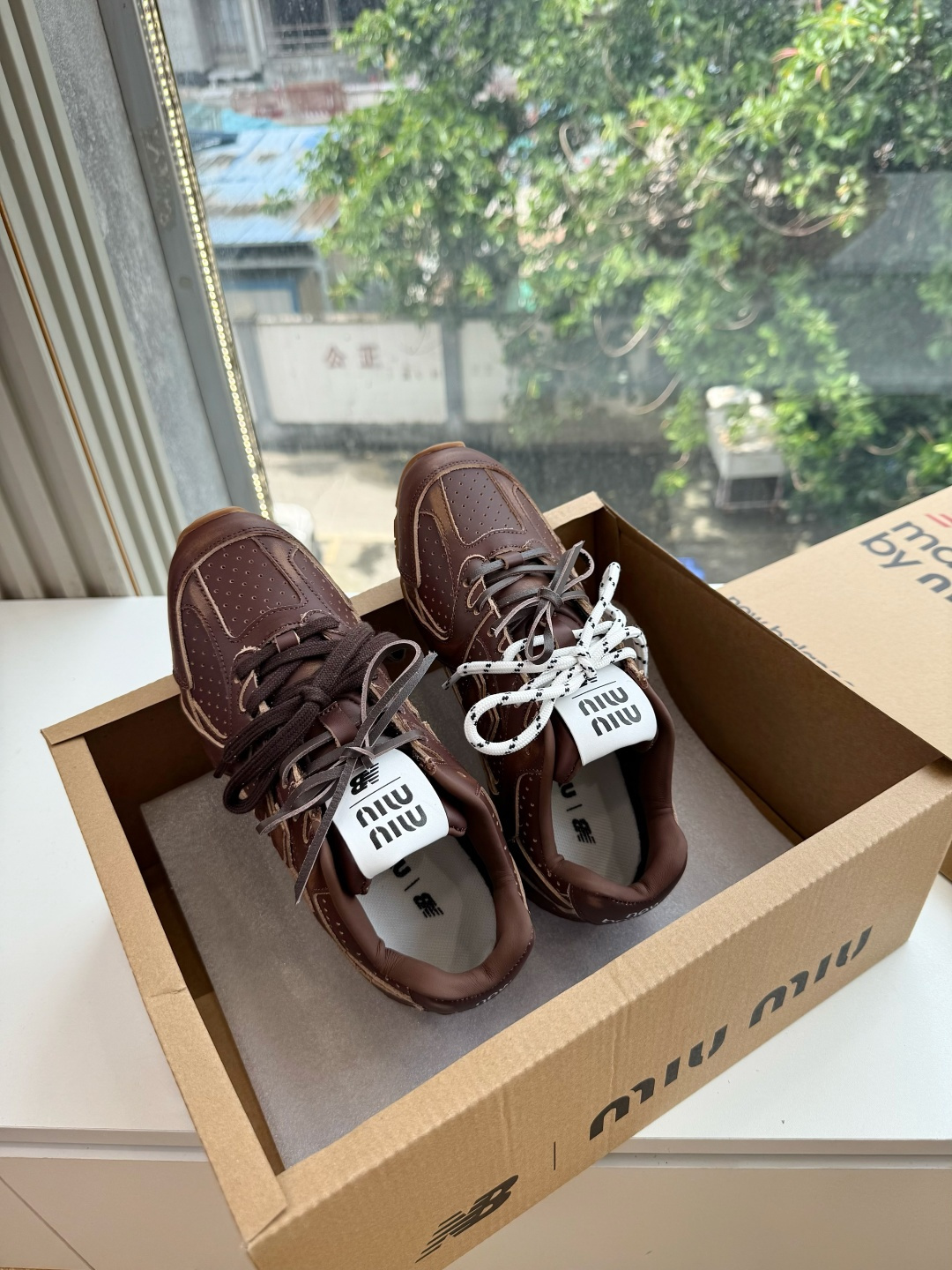G261代购级别MiuMi*&N*•联名款新色上新 美拉德配色德训鞋运动鞋miumiu&nb530最新款