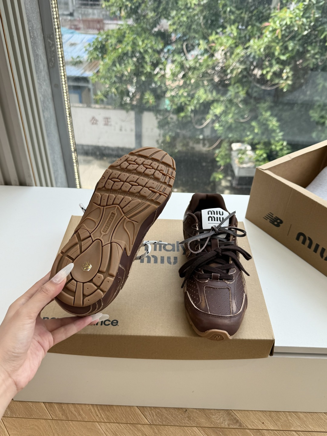 G261代购级别MiuMi*&N*•联名款新色上新 美拉德配色德训鞋运动鞋miumiu&nb530最新款