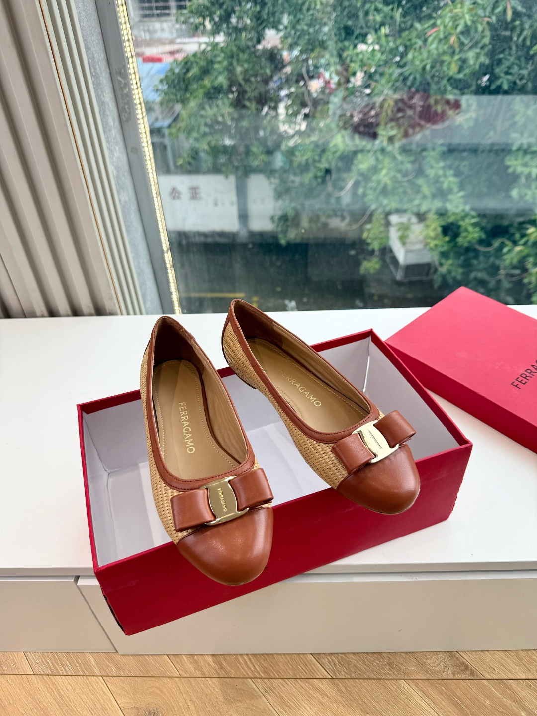 G397顶级品质Ferragamo/菲拉格慕26WF新品编织系列拼色蝴蝶结单鞋凉鞋菲拉家26WF编织新作