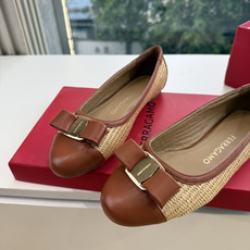 G397顶级品质Ferragamo/菲拉格慕26WF新品编织系列拼色蝴蝶结单鞋凉鞋菲拉家26WF编织新作 G397顶级品质Ferragamo/菲拉格慕26WF新品编织系列拼色蝴蝶结单鞋凉鞋菲拉家26WF编织新作