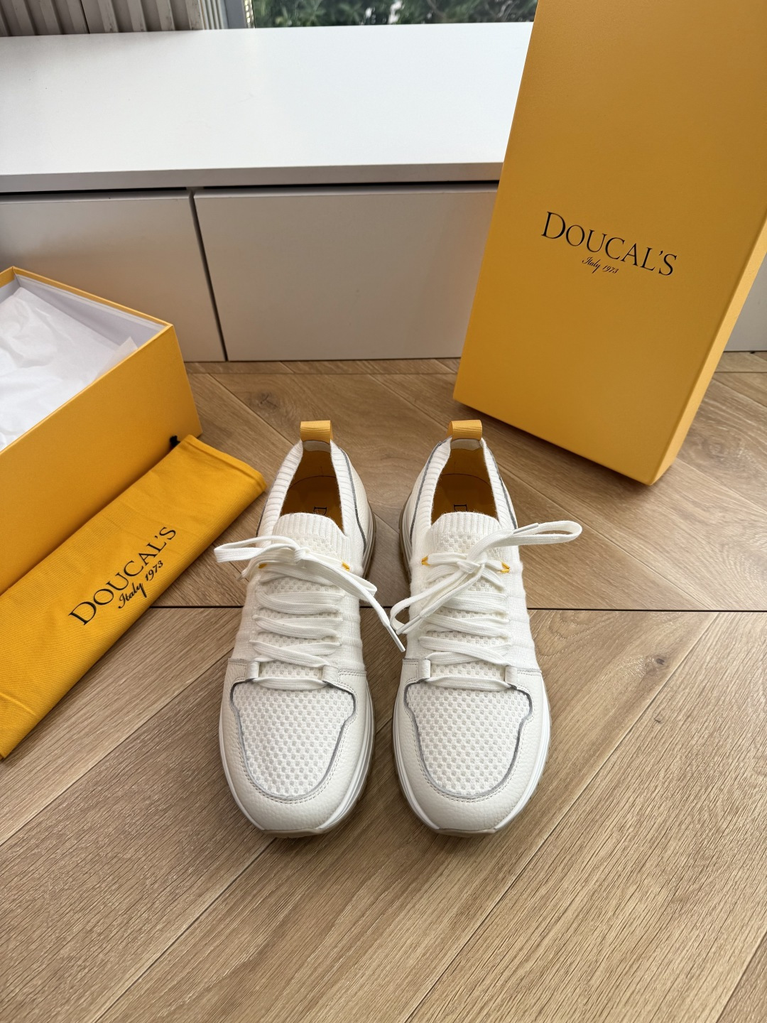 G909专柜品质Doucal'S男士针织系带运动男款运动鞋传说中不配货也要买的鞋潮流 时尚 舒适 百搭虽