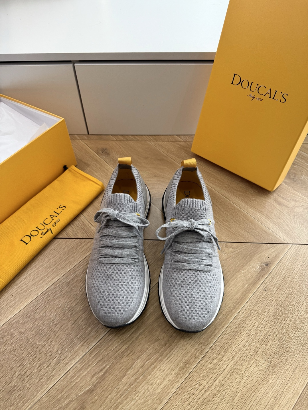 G909专柜品质Doucal'S男士针织系带运动男款运动鞋传说中不配货也要买的鞋潮流 时尚 舒适 百搭虽