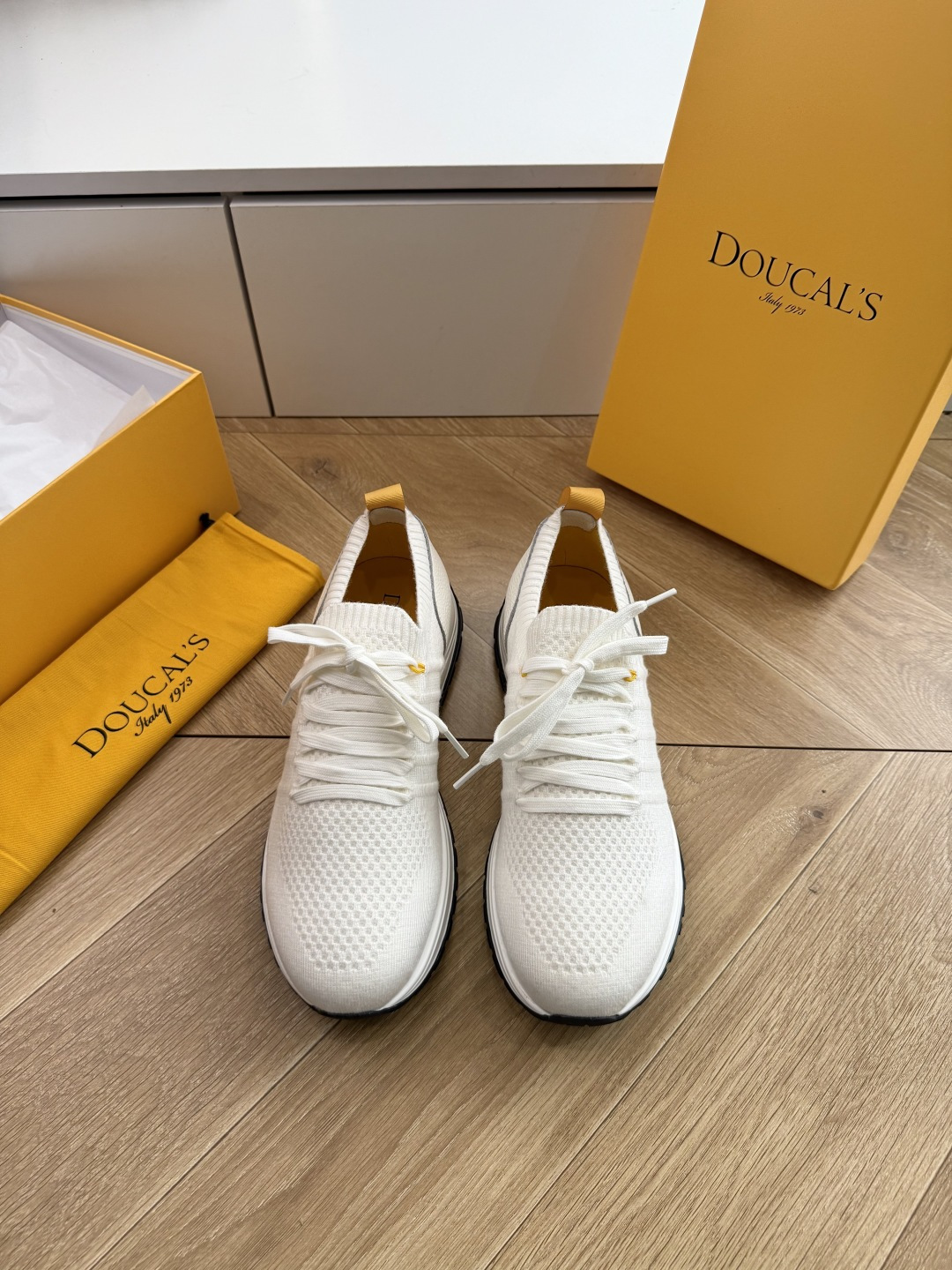 G909专柜品质Doucal'S男士针织系带运动男款运动鞋传说中不配货也要买的鞋潮流 时尚 舒适 百搭虽