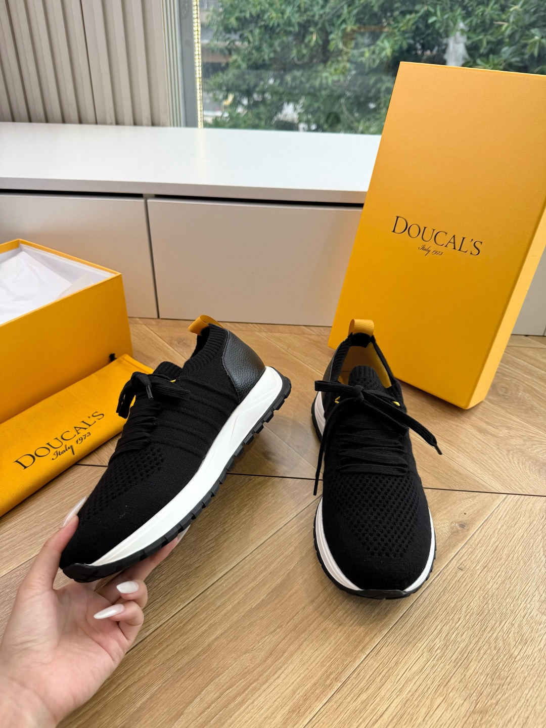 G909专柜品质Doucal'S男士针织系带运动男款运动鞋传说中不配货也要买的鞋潮流 时尚 舒适 百搭虽