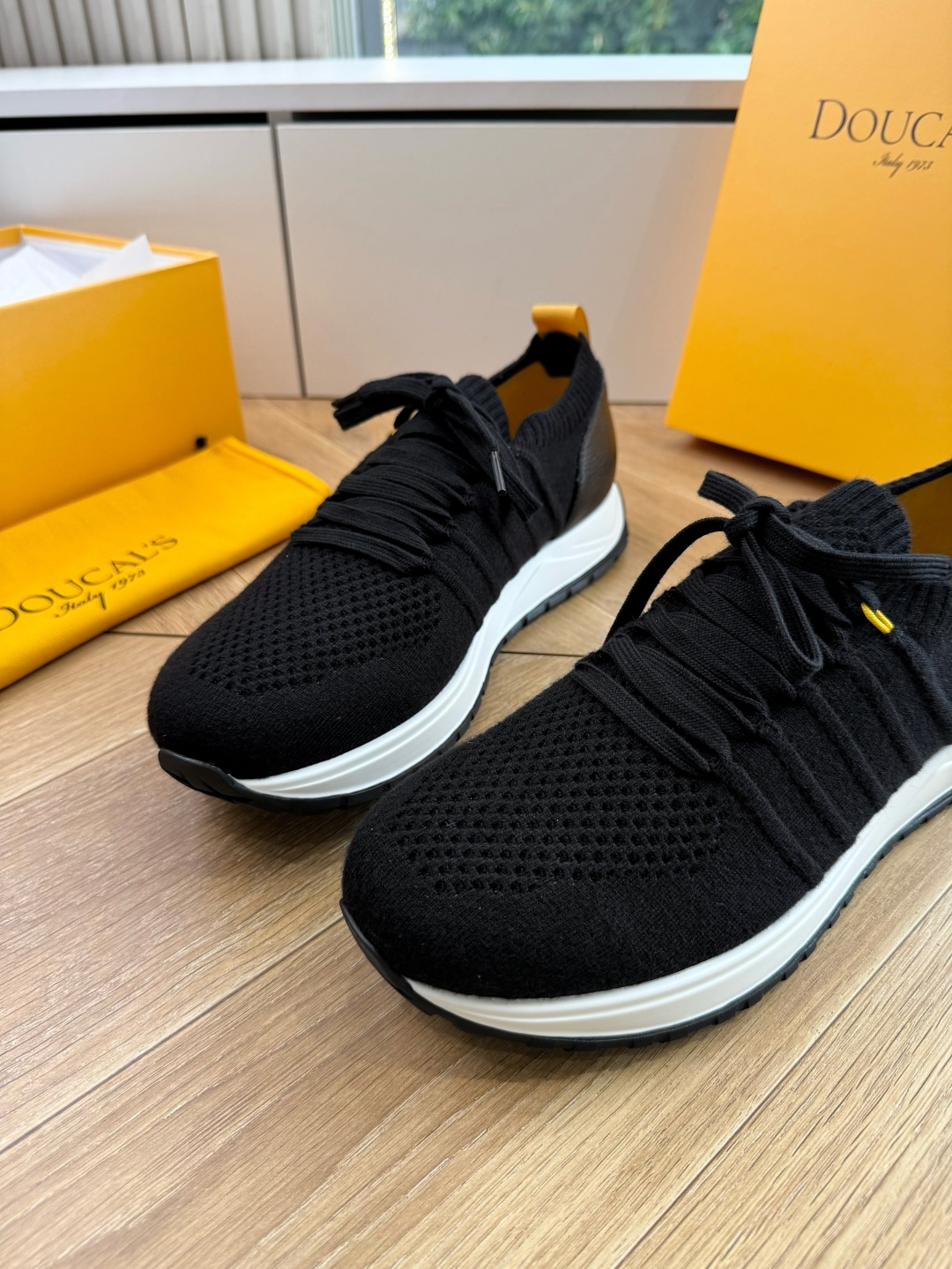 G909专柜品质Doucal'S男士针织系带运动男款运动鞋传说中不配货也要买的鞋潮流 时尚 舒适 百搭虽