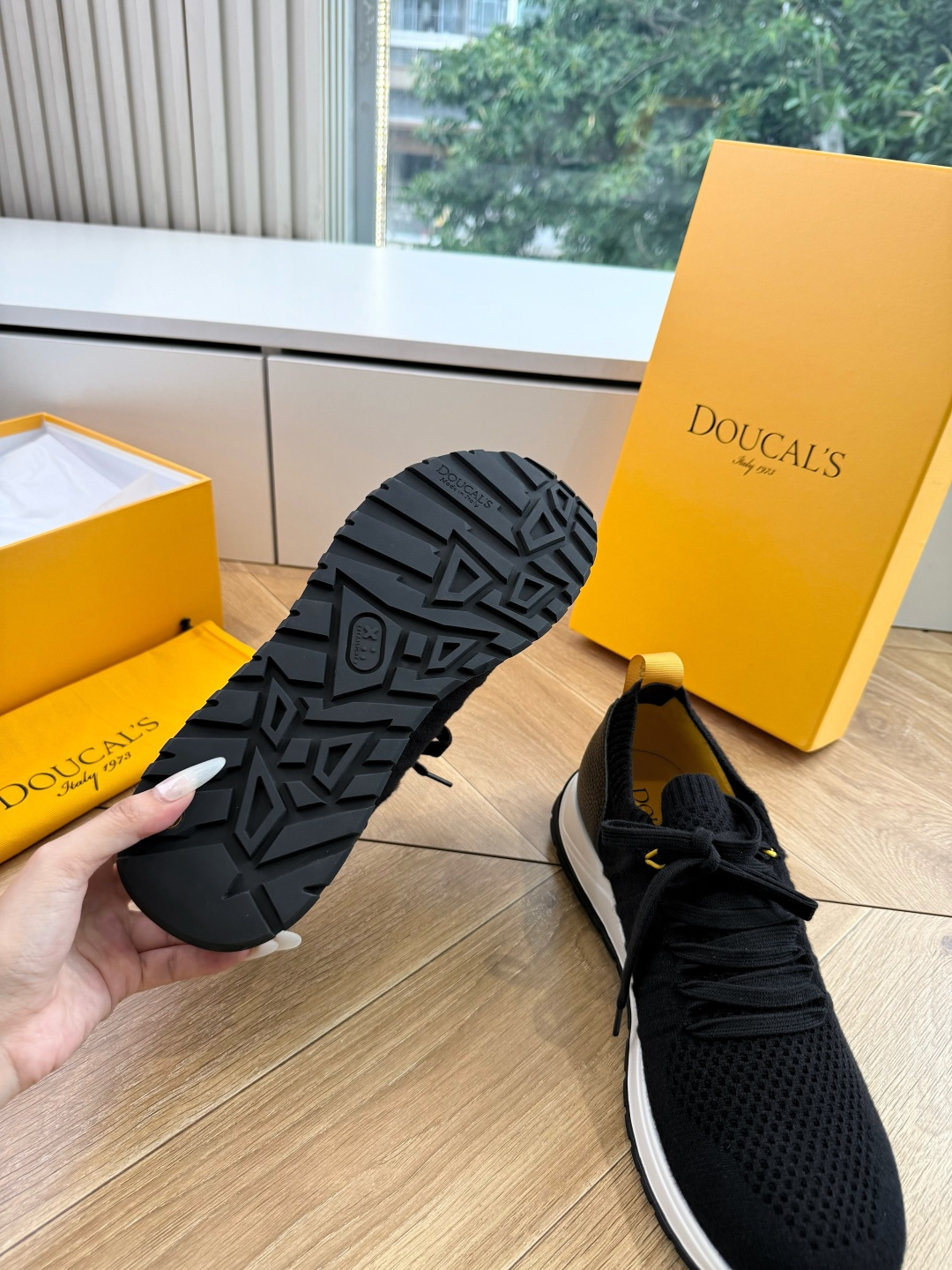 G909专柜品质Doucal'S男士针织系带运动男款运动鞋传说中不配货也要买的鞋潮流 时尚 舒适 百搭虽