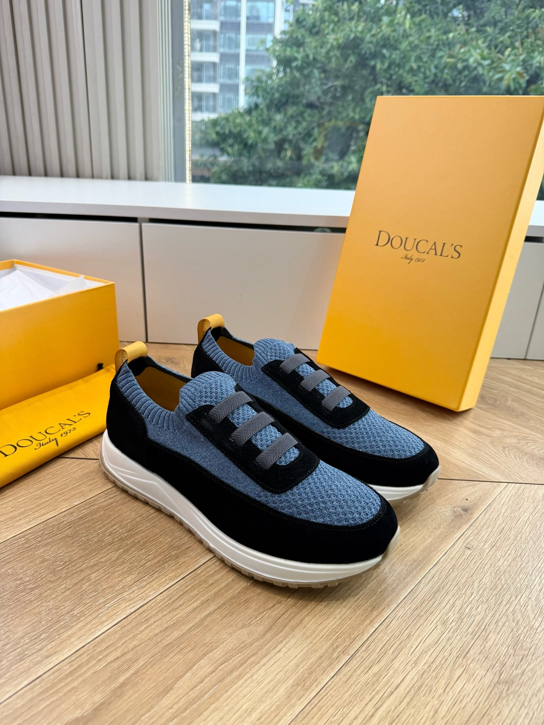 G909专柜品质Doucal'S男士针织系带运动男款运动鞋传说中不配货也要买的鞋潮流 时尚 舒适 百搭虽