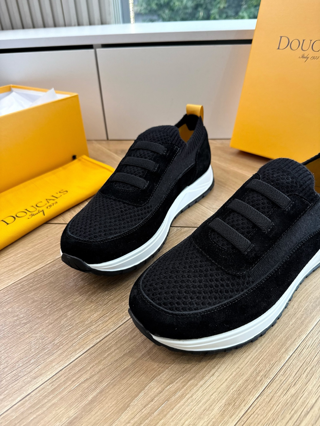 G909专柜品质Doucal'S男士针织系带运动男款运动鞋传说中不配货也要买的鞋潮流 时尚 舒适 百搭虽