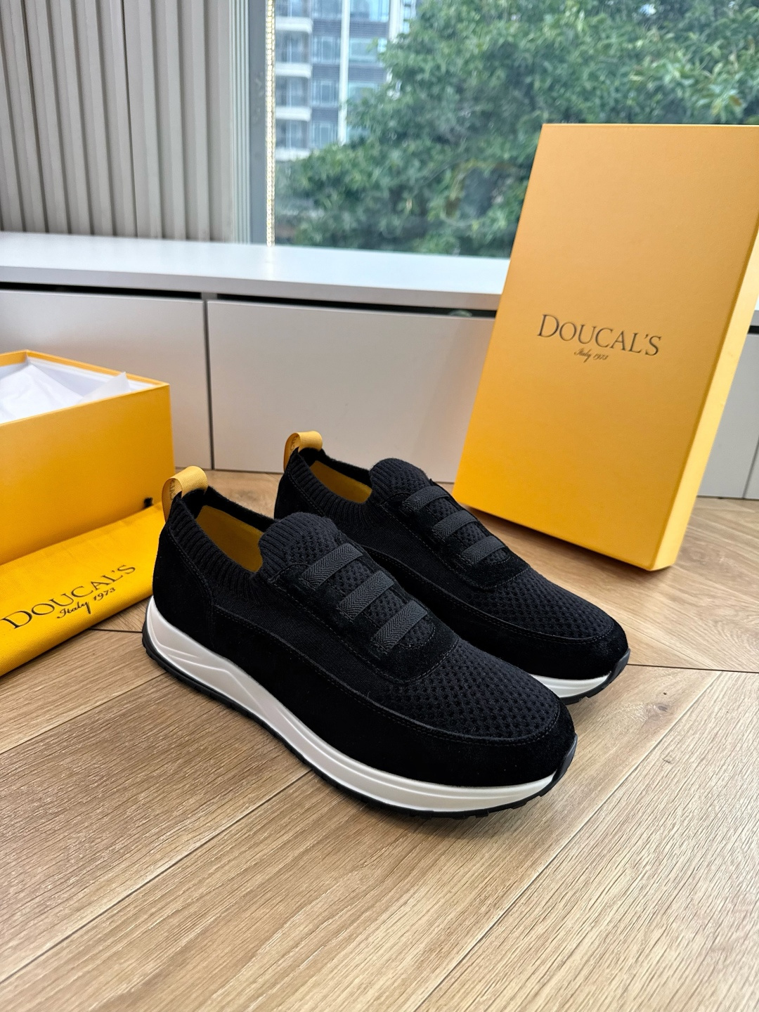 G909专柜品质Doucal'S男士针织系带运动男款运动鞋传说中不配货也要买的鞋潮流 时尚 舒适 百搭虽