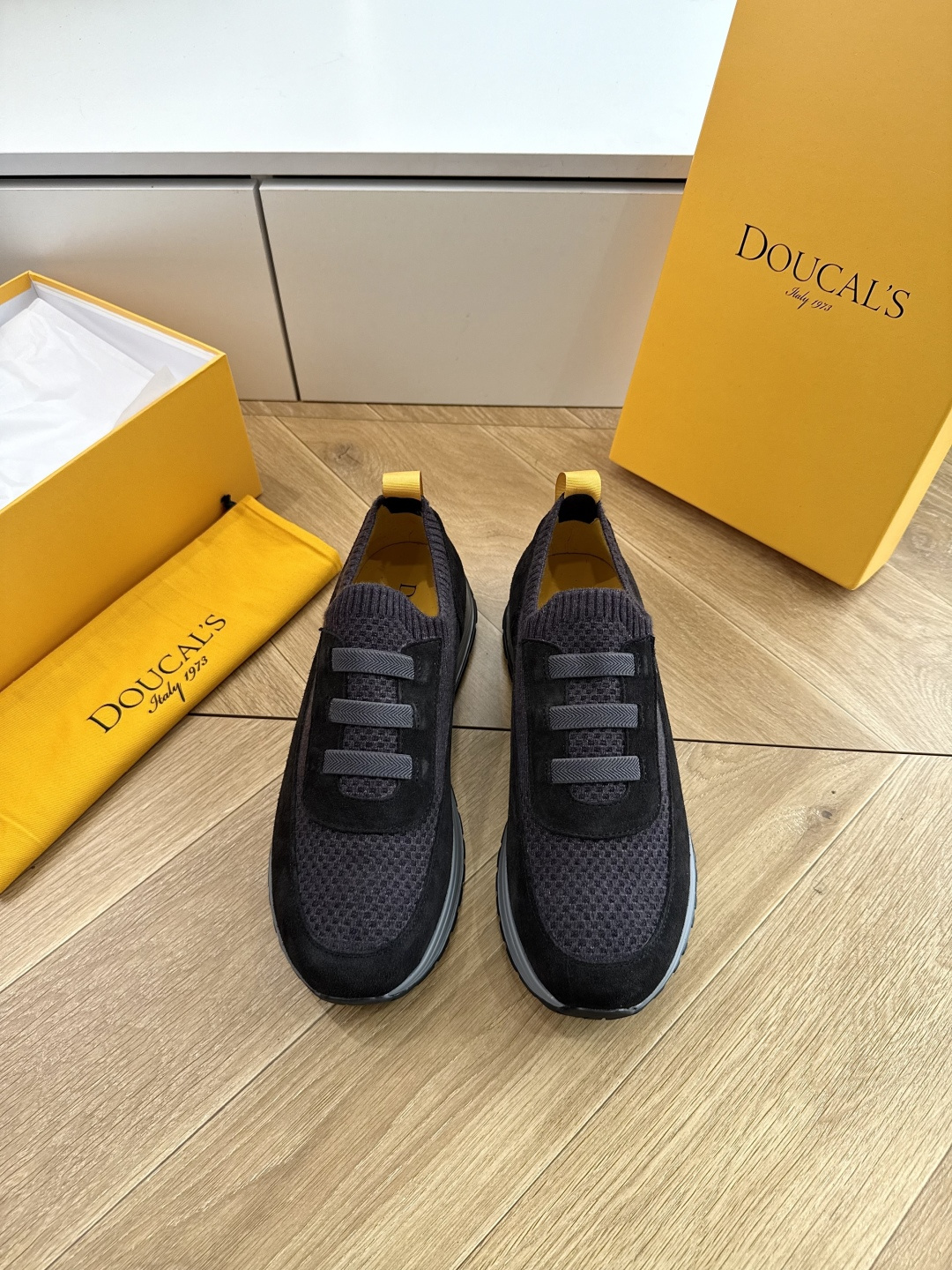 G909专柜品质Doucal'S男士针织系带运动男款运动鞋传说中不配货也要买的鞋潮流 时尚 舒适 百搭虽