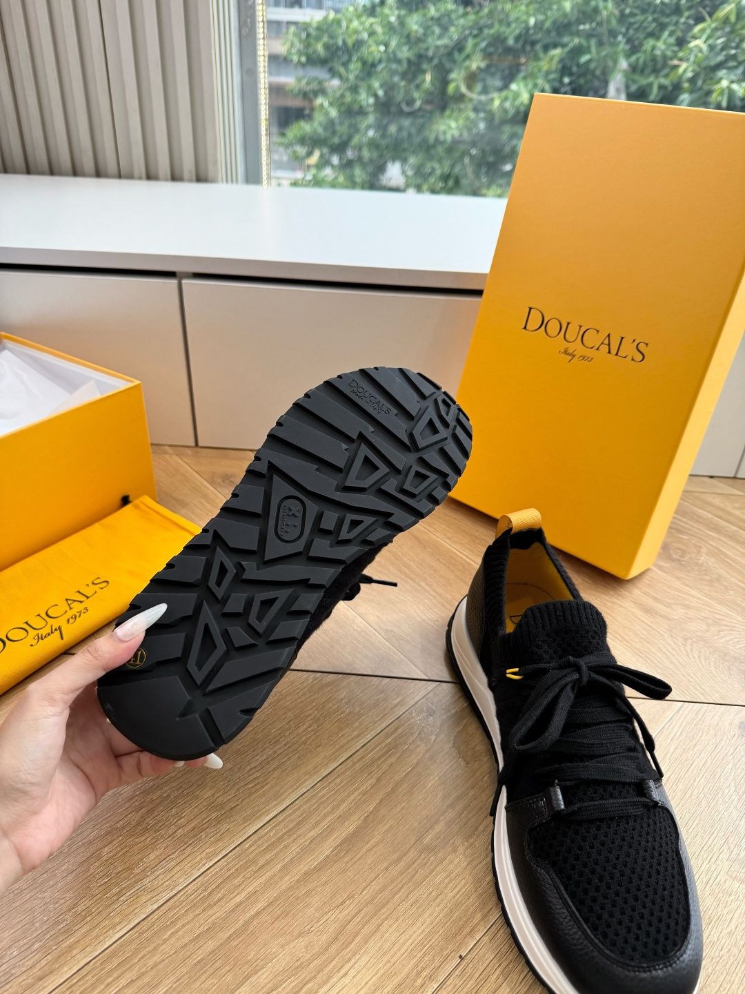 G909专柜品质Doucal'S男士针织系带运动男款运动鞋传说中不配货也要买的鞋潮流 时尚 舒适 百搭虽