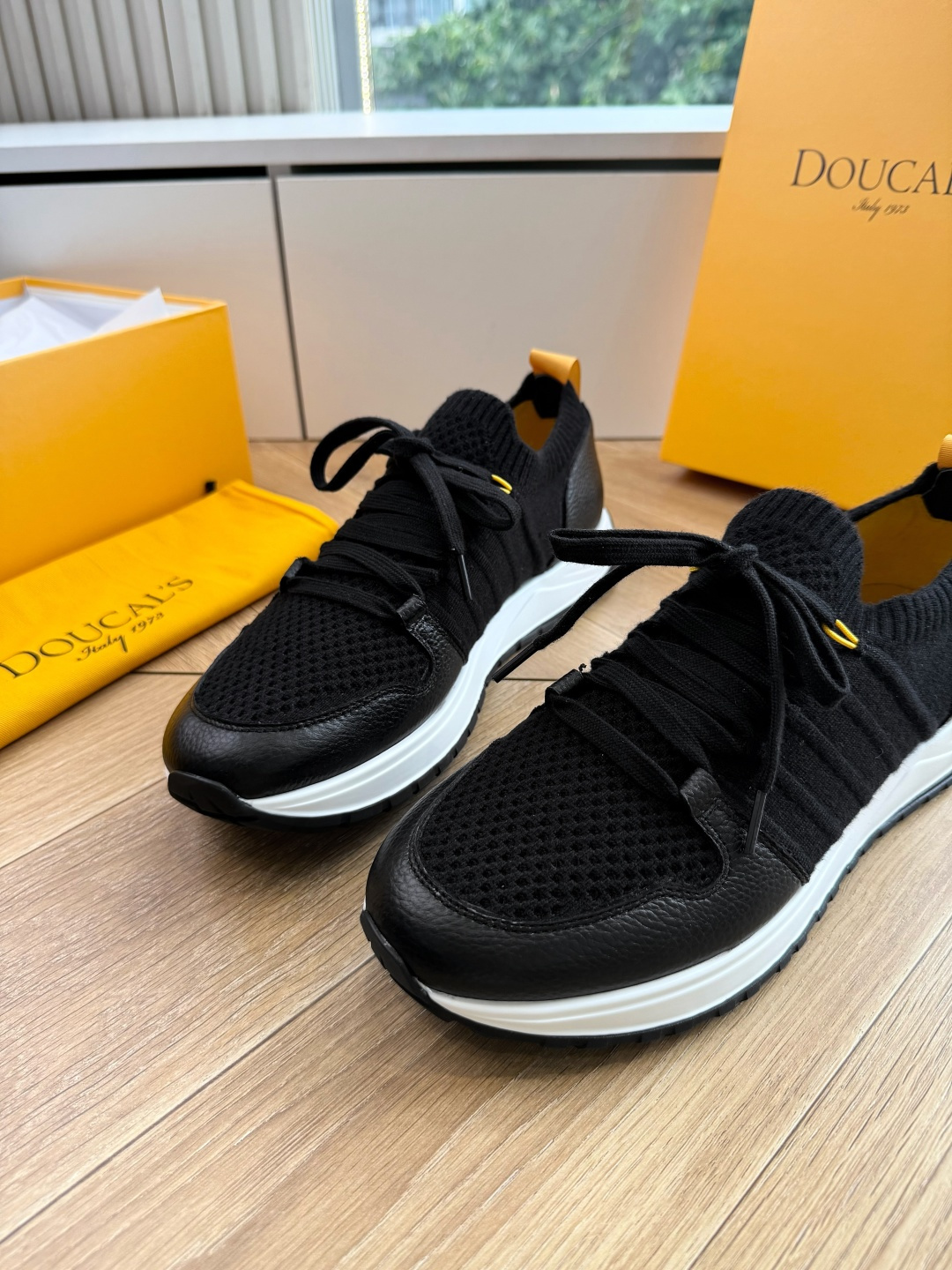 G909专柜品质Doucal'S男士针织系带运动男款运动鞋传说中不配货也要买的鞋潮流 时尚 舒适 百搭虽