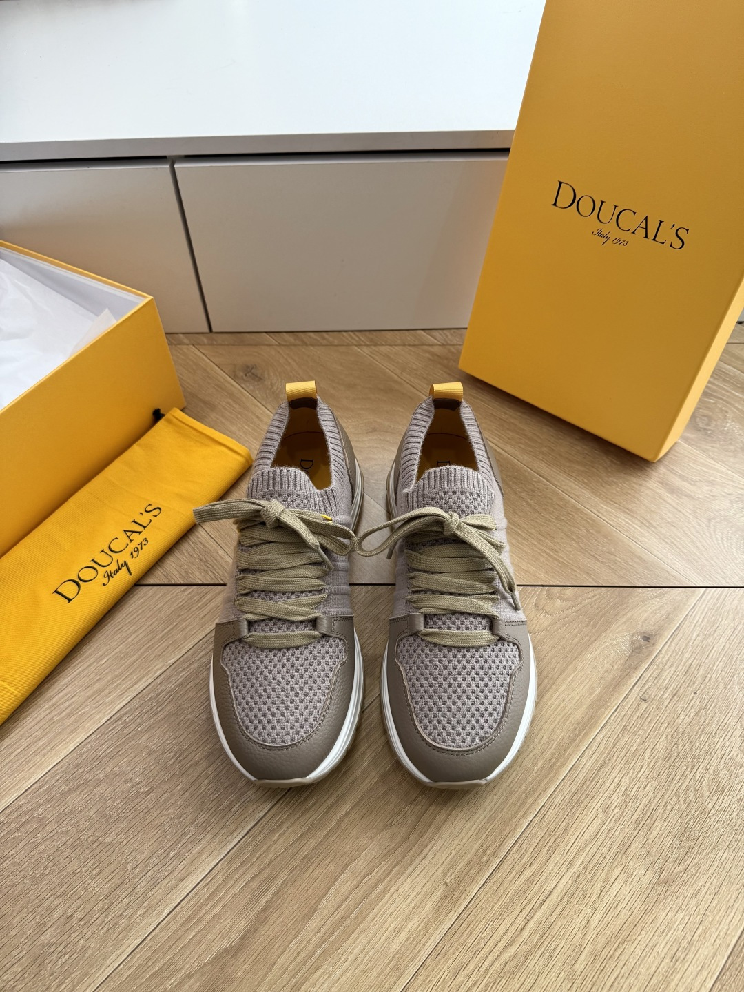 G909专柜品质Doucal'S男士针织系带运动男款运动鞋传说中不配货也要买的鞋潮流 时尚 舒适 百搭虽