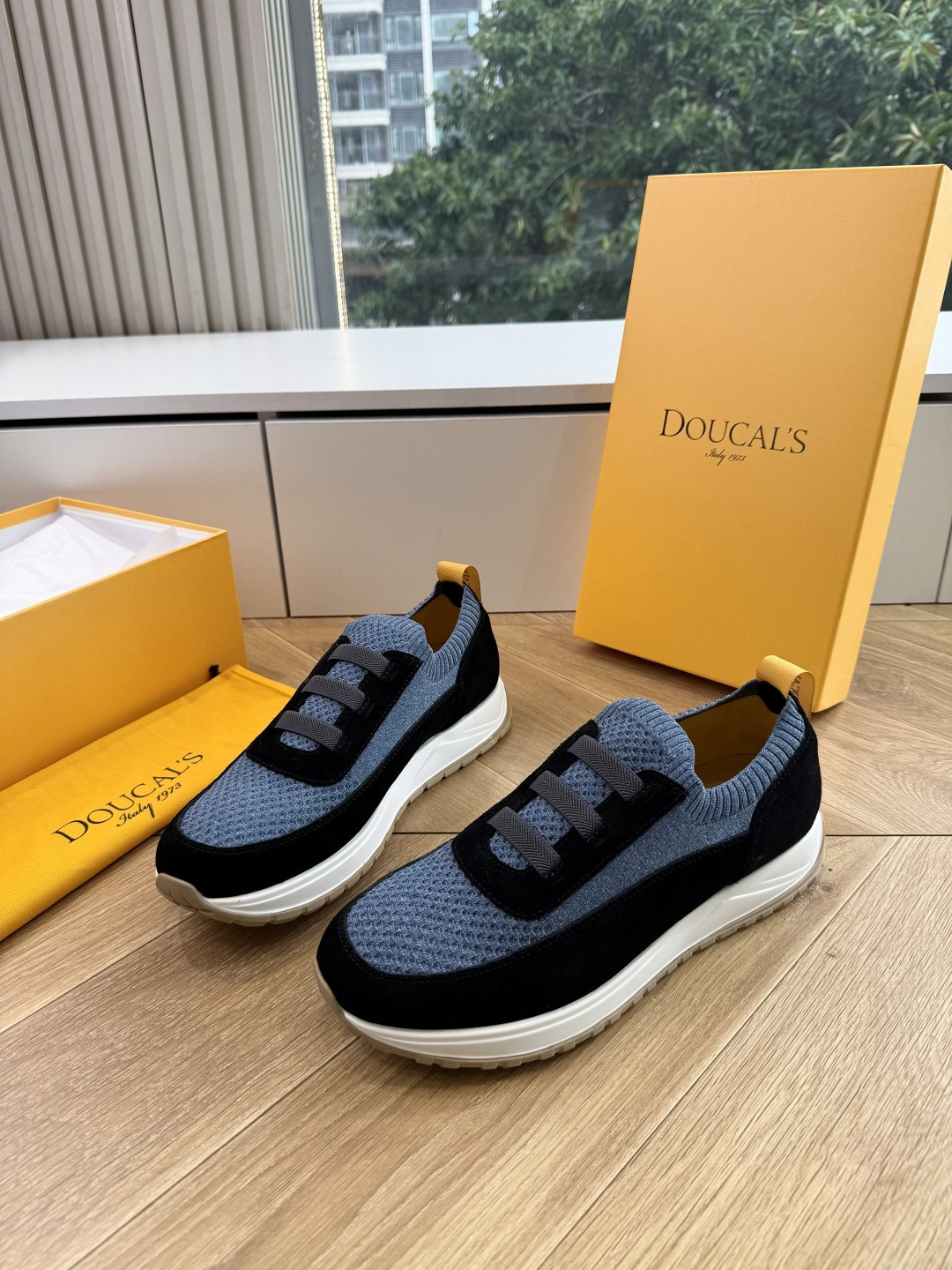 G909专柜品质Doucal'S男士针织系带运动男款运动鞋传说中不配货也要买的鞋潮流 时尚 舒适 百搭虽