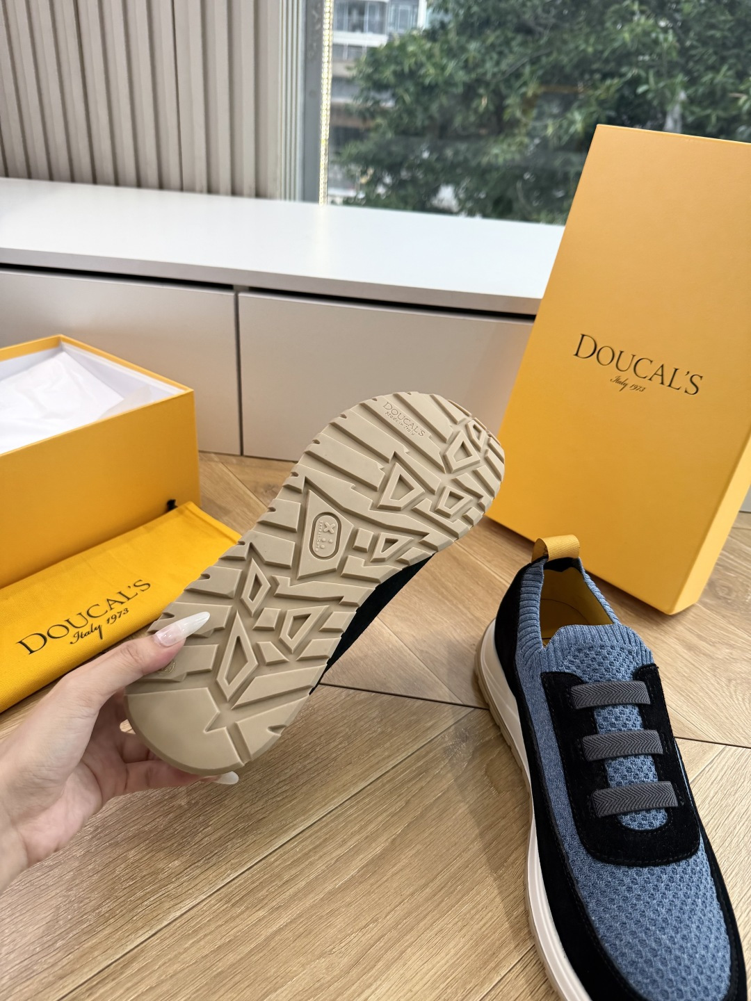 G909专柜品质Doucal'S男士针织系带运动男款运动鞋传说中不配货也要买的鞋潮流 时尚 舒适 百搭虽