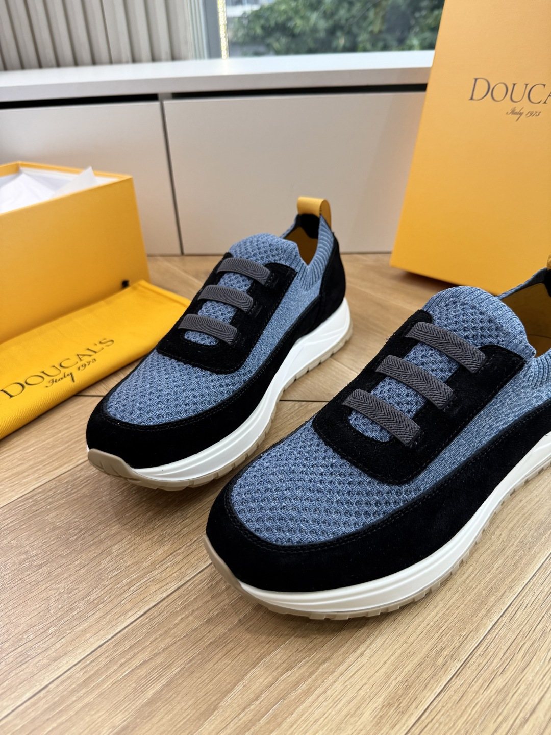 G909专柜品质Doucal'S男士针织系带运动男款运动鞋传说中不配货也要买的鞋潮流 时尚 舒适 百搭虽