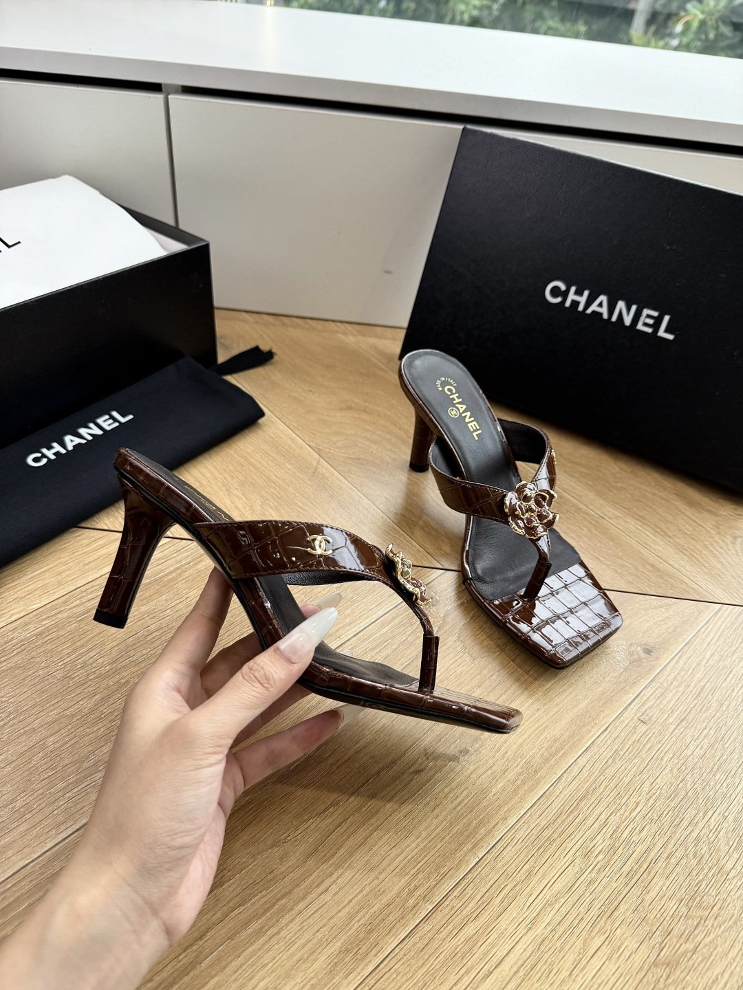 G238😀CHANEL* 香奈儿小香2026专柜同步新款高跟鞋凉鞋极简设计 超好搭配的日常款、无论高度 
