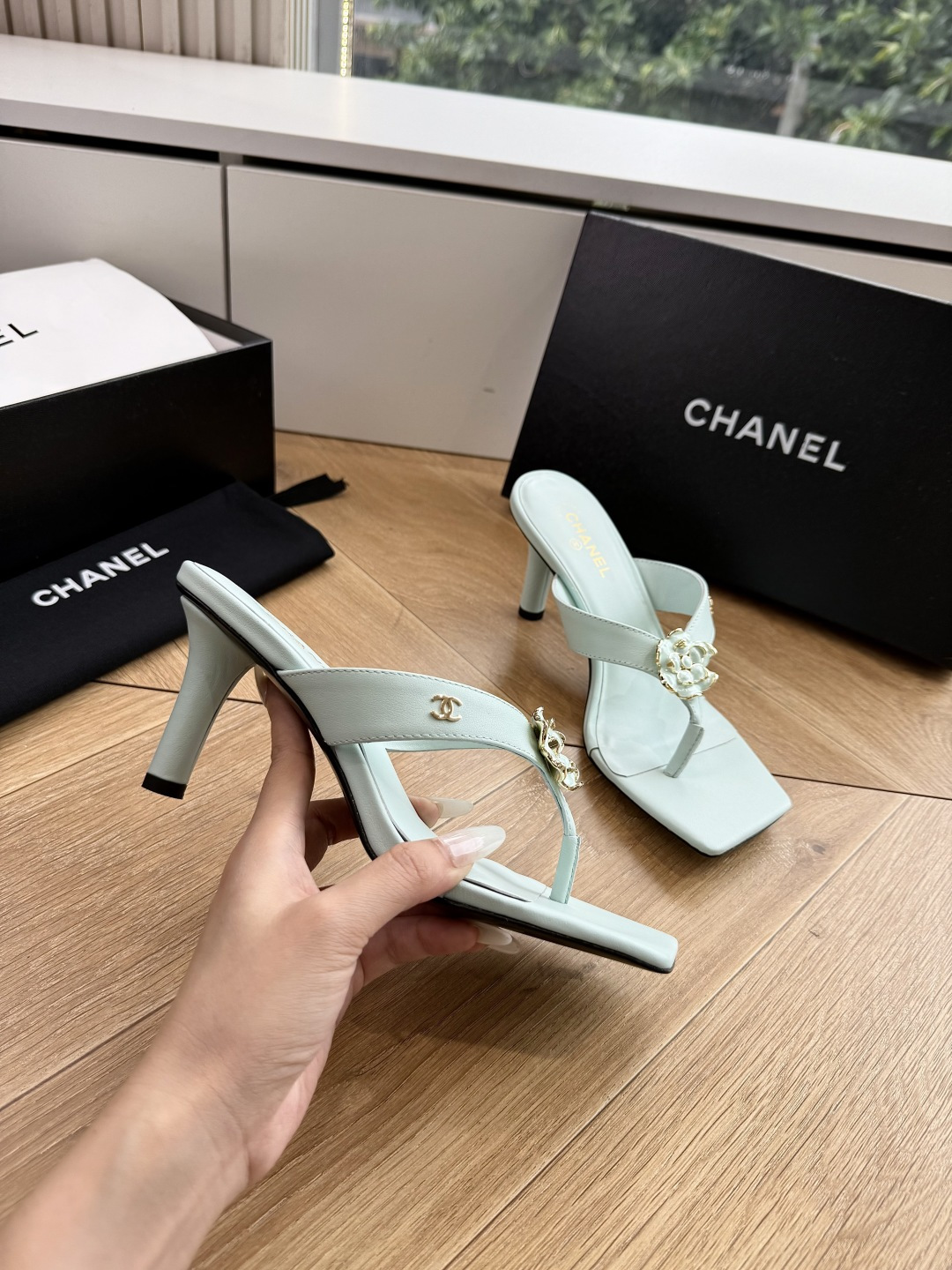 G238😀CHANEL* 香奈儿小香2026专柜同步新款高跟鞋凉鞋极简设计 超好搭配的日常款、无论高度 