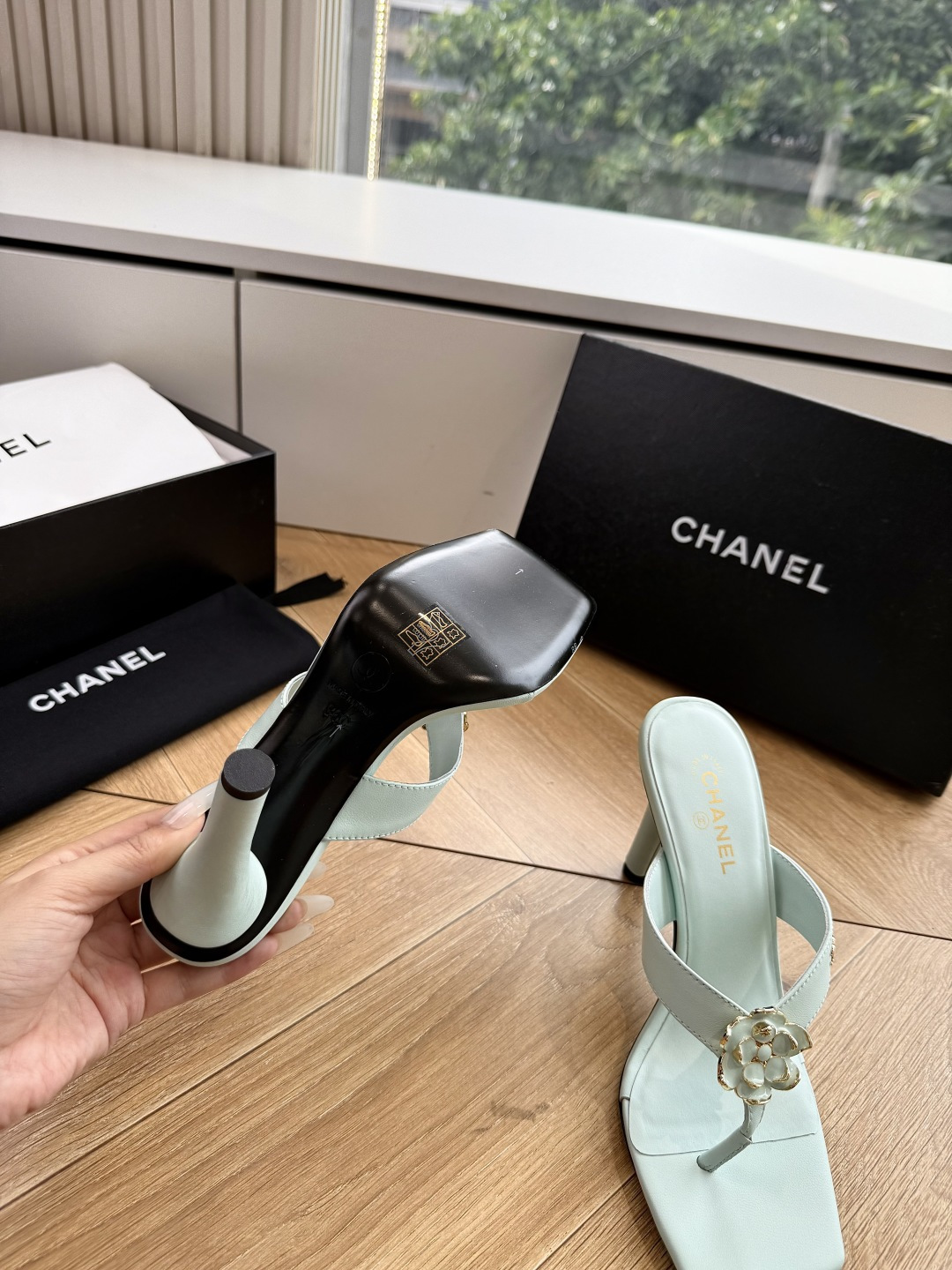 G238😀CHANEL* 香奈儿小香2026专柜同步新款高跟鞋凉鞋极简设计 超好搭配的日常款、无论高度 