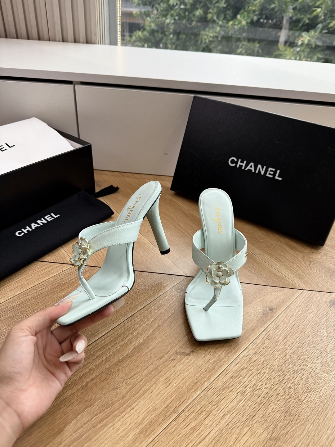 G238😀CHANEL* 香奈儿小香2026专柜同步新款高跟鞋凉鞋极简设计 超好搭配的日常款、无论高度 