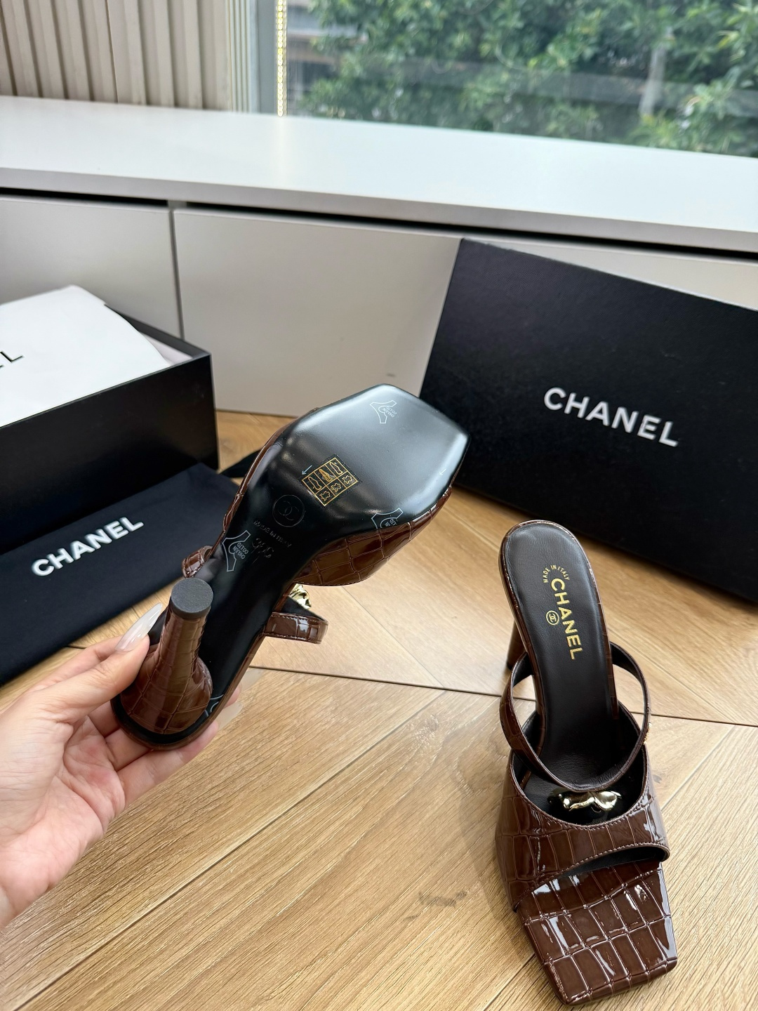 G238😀CHANEL* 香奈儿小香2026专柜同步新款高跟鞋凉鞋极简设计 超好搭配的日常款、无论高度 