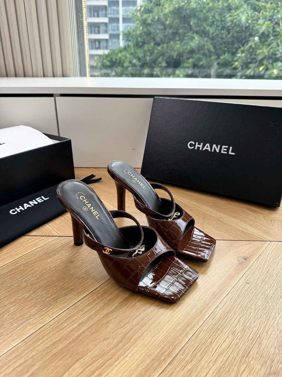 G238😀CHANEL* 香奈儿小香2026专柜同步新款高跟鞋凉鞋极简设计 超好搭配的日常款、无论高度 