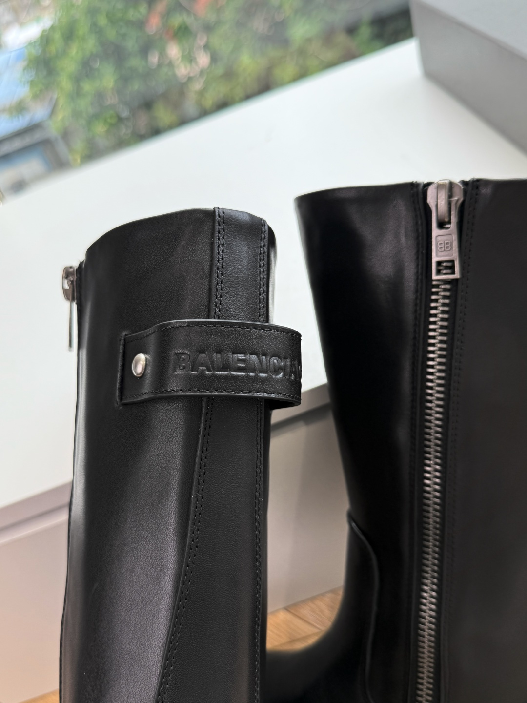 Balenciaga Round Toe Platform Mid Boots