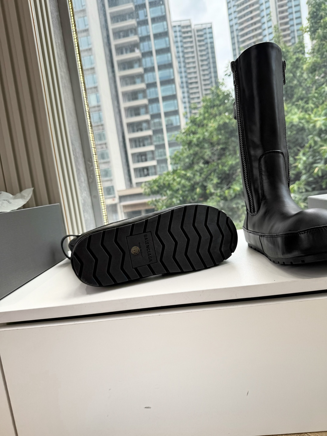 Balenciaga Round Toe Platform Mid Boots