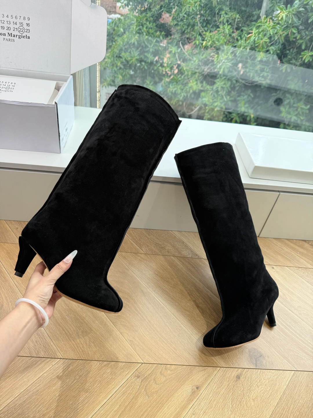 G077代购级别 Maison Margiela 玛吉拉Mm6真皮宽筒直筒长靴不过膝 秋冬新细高跟高筒靴最高版本买手代购 G077代购级别 Maison Margiela 玛吉拉Mm6真皮宽筒直筒长靴不过膝 秋冬新细高跟高筒靴最高版本买手代购