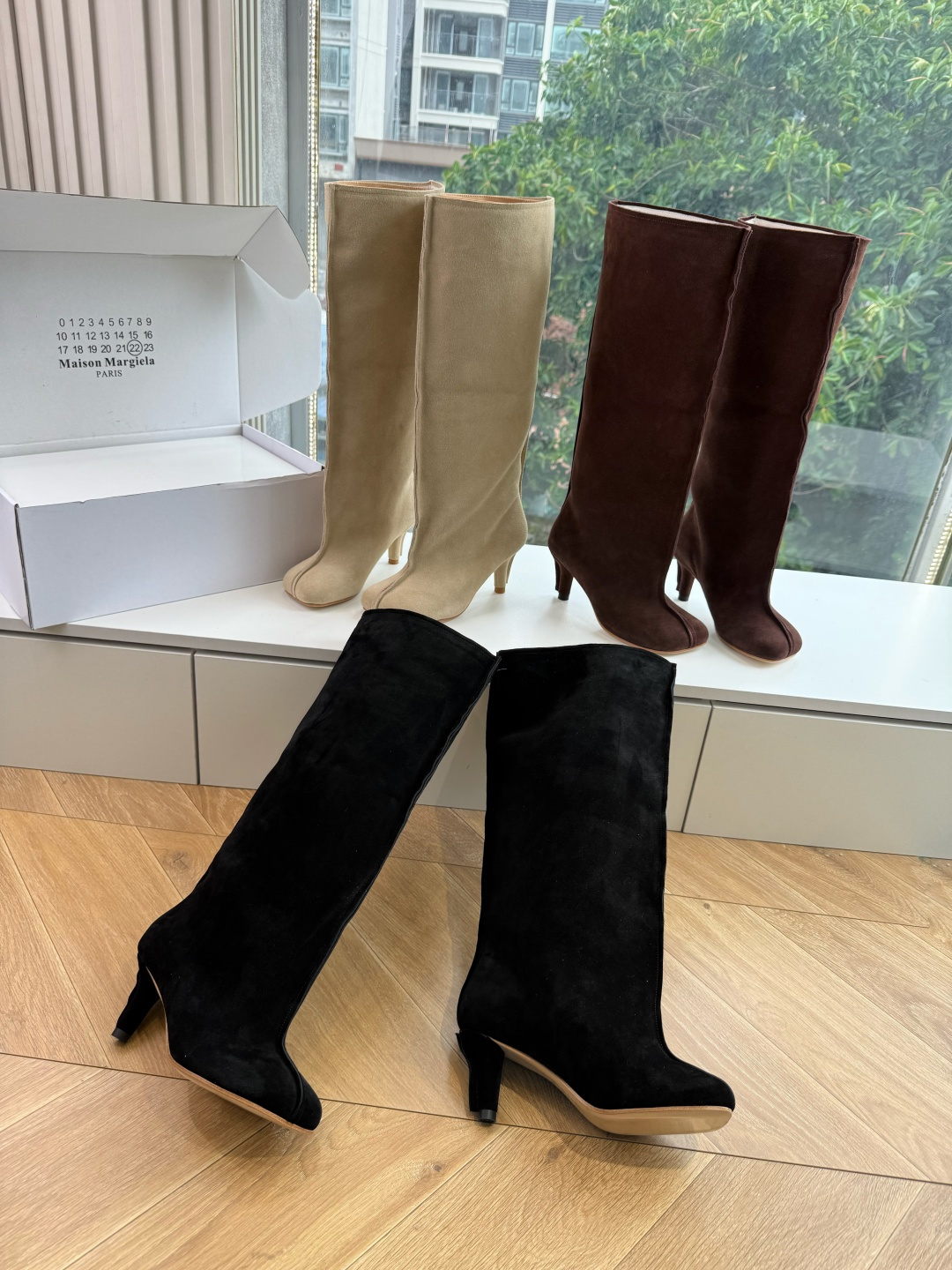 G077代购级别 Maison Margiela 玛吉拉Mm6真皮宽筒直筒长靴不过膝 秋冬新细高跟高筒靴最高版本买手代购 G077代购级别 Maison Margiela 玛吉拉Mm6真皮宽筒直筒长靴不过膝 秋冬新细高跟高筒靴最高版本买手代购