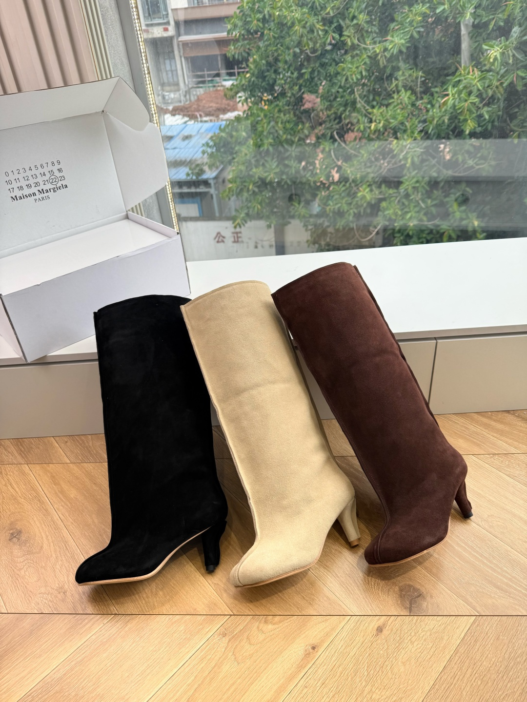 G077代购级别 Maison Margiela 玛吉拉Mm6真皮宽筒直筒长靴不过膝 秋冬新细高跟高筒靴最高版本买手代购 G077代购级别 Maison Margiela 玛吉拉Mm6真皮宽筒直筒长靴不过膝 秋冬新细高跟高筒靴最高版本买手代购
