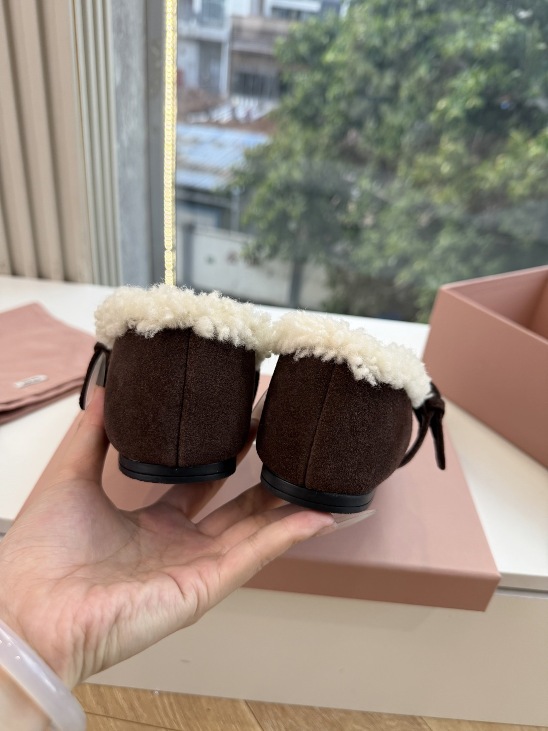 G顶级羊毛内里miumiu秋冬新款玛丽珍芭蕾舞鞋进口羊毛雪地靴棉鞋单鞋 简约造型，超轻原版开模鞋底，脚感妥妥满分 好穿好