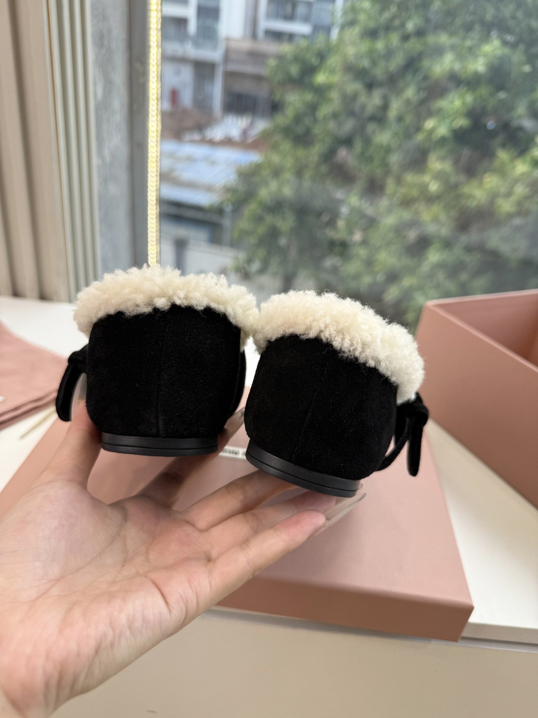 G顶级羊毛内里miumiu秋冬新款玛丽珍芭蕾舞鞋进口羊毛雪地靴棉鞋单鞋 简约造型，超轻原版开模鞋底，脚感妥妥满分 好穿好