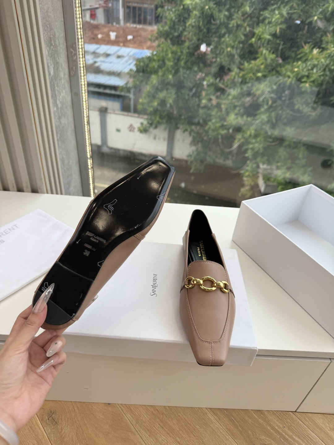 G178-1顶级品质Saint Laurent / 圣罗兰玛丽珍乐福鞋Lee金属高跟鞋YSL姐姐的美丽尤物高跟鞋 又是人
