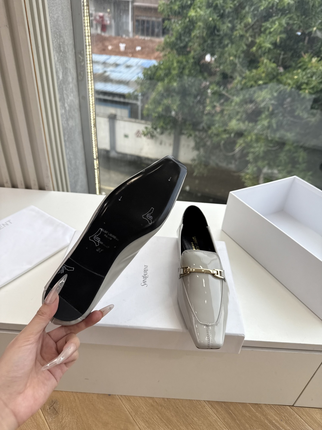 G178-1顶级品质Saint Laurent / 圣罗兰玛丽珍乐福鞋Lee金属高跟鞋YSL姐姐的美丽尤物高跟鞋 又是人