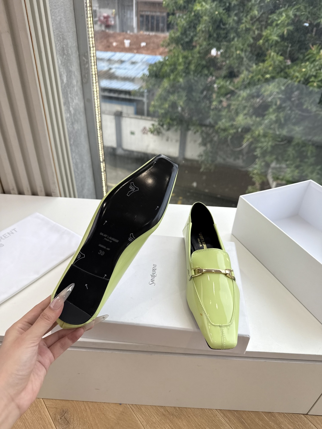 G178-1顶级品质Saint Laurent / 圣罗兰玛丽珍乐福鞋Lee金属高跟鞋YSL姐姐的美丽尤物高跟鞋 又是人